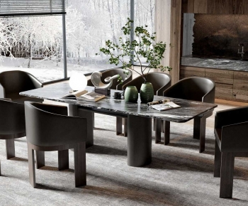Modern Dining Table And Chairs-ID:196455005