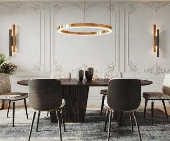 Modern Dining Table And Chairs-ID:590483904