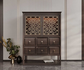 New Chinese Style Entrance Cabinet-ID:600832948