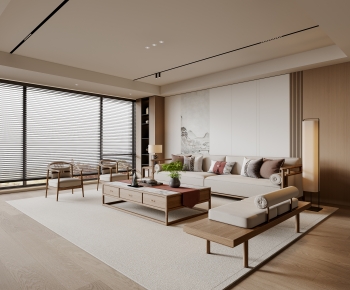 New Chinese Style A Living Room-ID:471309904