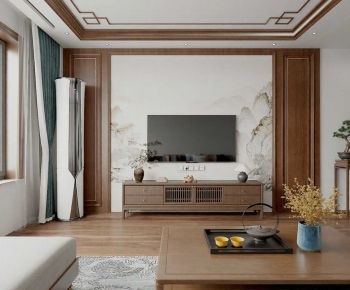 New Chinese Style A Living Room-ID:431060868