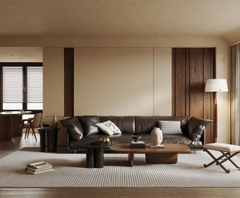 Wabi-sabi Style A Living Room-ID:820350679