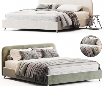 Modern Double Bed-ID:672950036