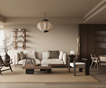 Wabi-sabi Style A Living Room-ID:334448821