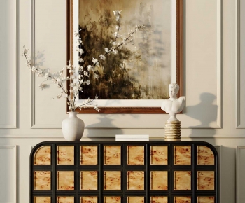 French Style Entrance Cabinet-ID:497431996