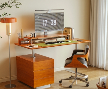 Modern Computer Desk And Chair-ID:971839432