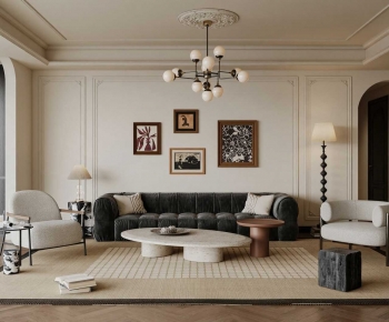 French Style A Living Room-ID:667525053