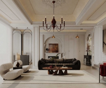 French Style A Living Room-ID:670133119