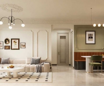 French Style A Living Room-ID:601658828