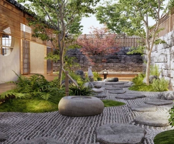 Japanese Style Courtyard/landscape-ID:730598937