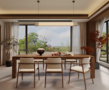 New Chinese Style Dining Room-ID:105336903