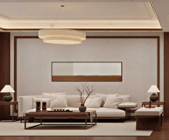 New Chinese Style A Living Room-ID:200758936
