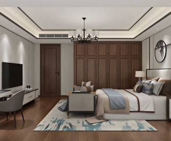 New Chinese Style Bedroom-ID:616282943