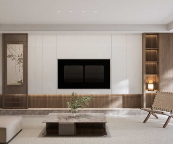 New Chinese Style A Living Room-ID:861924896