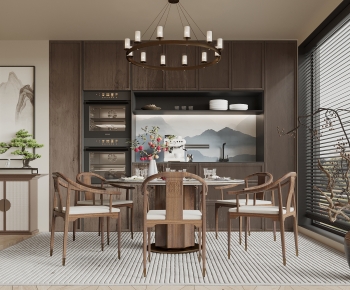 New Chinese Style Dining Room-ID:290797008