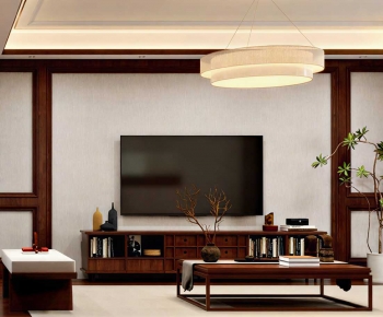 New Chinese Style A Living Room-ID:332345965