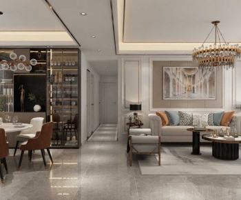 Simple European Style A Living Room-ID:463941107