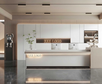 Modern Office Reception Desk-ID:599809891