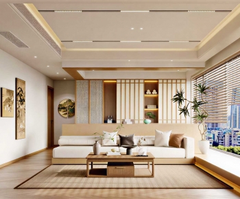 New Chinese Style A Living Room-ID:272140036