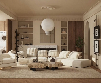 Wabi-sabi Style A Living Room-ID:806623947