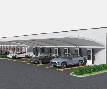 Modern Outdoor Parking Lot-ID:473032009