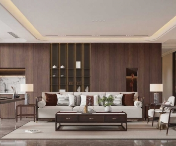 New Chinese Style A Living Room-ID:310214042