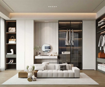 Modern Clothes Storage Area-ID:274670129