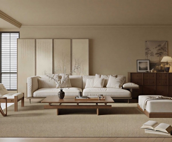 New Chinese Style A Living Room-ID:374010094