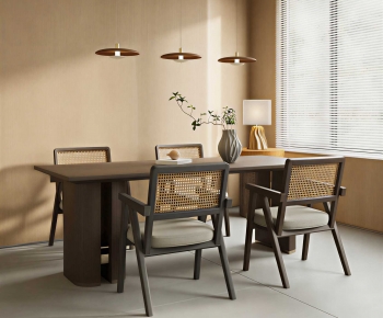 Wabi-sabi Style Dining Table And Chairs-ID:991249174