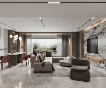 Modern A Living Room-ID:671674016