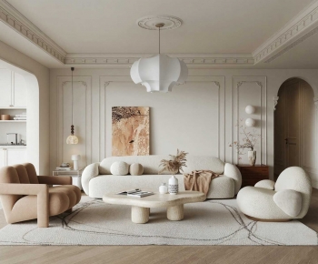 French Style A Living Room-ID:132859952