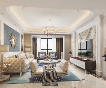 Simple European Style A Living Room-ID:890525103