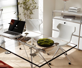 Modern Office Desk And Chair-ID:556608923