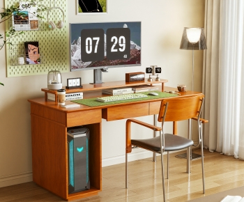 Modern Computer Desk And Chair-ID:606806045