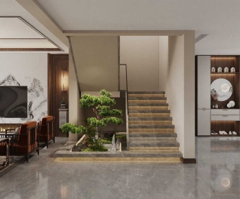 New Chinese Style A Living Room-ID:847414029