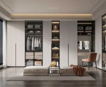 Modern Clothes Storage Area-ID:545916083