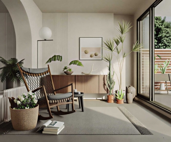 Wabi-sabi Style Leisure Balcony-ID:928049134