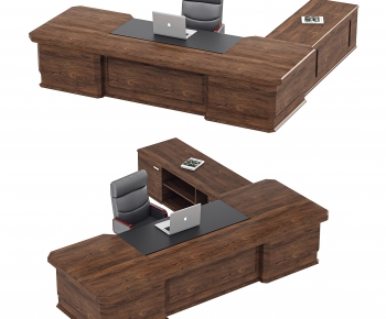 Modern Office Desk And Chair-ID:631799757