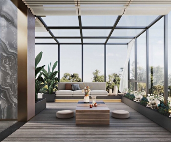 Modern Glass Sun Room-ID:121159686