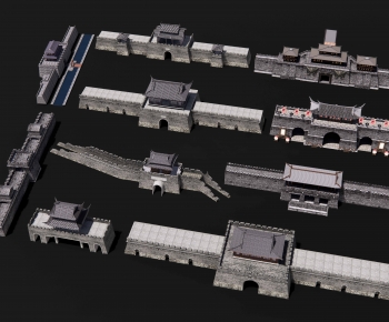 Chinese Style Ancient Architectural Buildings-ID:207891942