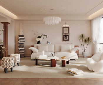 French Style A Living Room-ID:625665909
