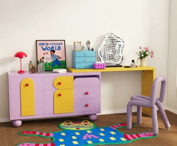 Modern Computer Desk And Chair-ID:825268035