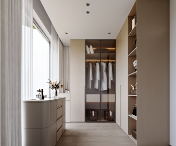 Modern Clothes Storage Area-ID:208475111