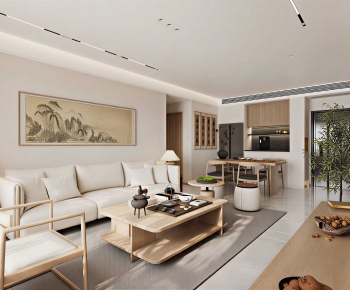 New Chinese Style A Living Room-ID:910504109