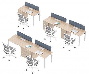 Modern Office Desk And Chair-ID:127630277