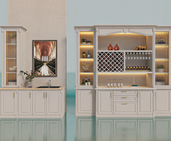 French Style Wine Cabinet-ID:777320967