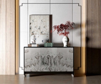 New Chinese Style Entrance Cabinet-ID:209259995