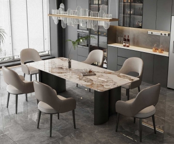Modern Dining Table And Chairs-ID:883111007