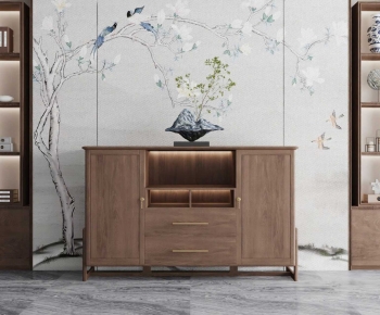 New Chinese Style Entrance Cabinet-ID:809901959