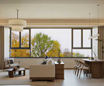 New Chinese Style A Living Room-ID:266788018